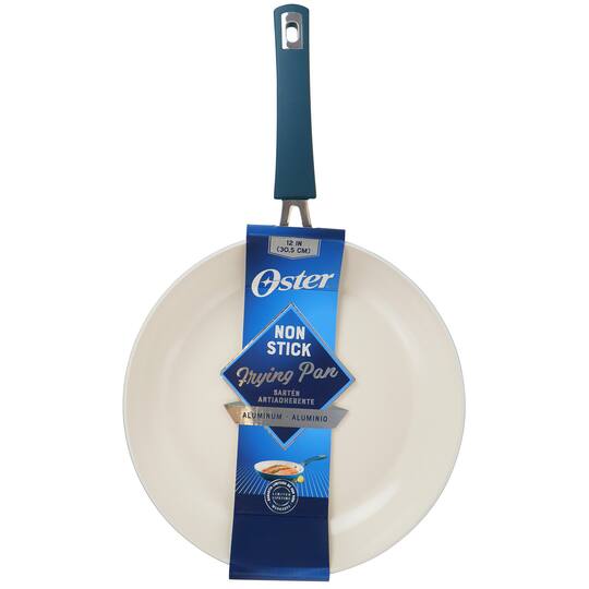 Oster Corbett 12'' Blue Nonstick Aluminum Frying Pan